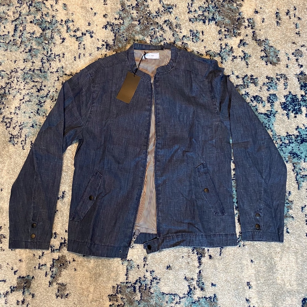 NWT FiveFour Casual Navy Light Jacket Bomber Style